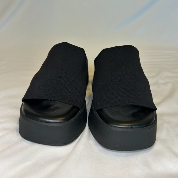 Steve Madden Y2K Black Slinky Stretchy Platform Chunky Slide Sandal W Sz 8-8.5 - Picture 5 of 8